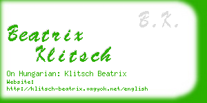 beatrix klitsch business card